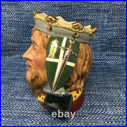 Royal Doulton King Arthur D7055 Character Toby Jug Large 7.25 Mint with COA