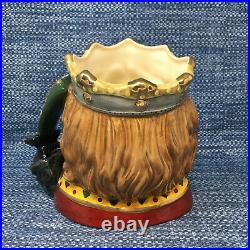 Royal Doulton King Arthur D7055 Character Toby Jug Large 7.25 Mint with COA