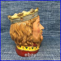 Royal Doulton King Arthur D7055 Character Toby Jug Large 7.25 Mint with COA