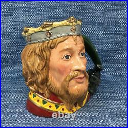 Royal Doulton King Arthur D7055 Character Toby Jug Large 7.25 Mint with COA