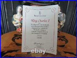Royal Doulton King Charles 1 D6917 Three Handled Toby Jug Mug 1632/2500 (1992)