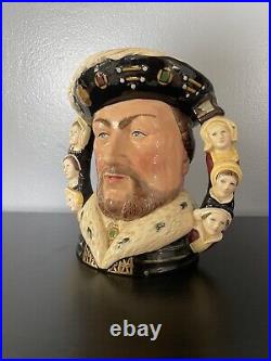 Royal Doulton King Henry VIII Double Handle D6888 Large Character Toby Jug & COA