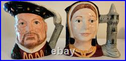 Royal Doulton King Henry VIII and 1st Wife QUEEN CATHERINE OF ARAGON JUG LARGE