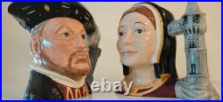 Royal Doulton King Henry VIII and 1st Wife QUEEN CATHERINE OF ARAGON JUG LARGE