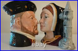 Royal Doulton King Henry VIII and 1st Wife QUEEN CATHERINE OF ARAGON JUG LARGE