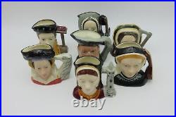 Royal Doulton King Henry VIII and Six Wives Miniature Ceramic Toby Jug Set