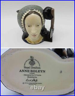 Royal Doulton King Henry VIII and Six Wives Miniature Ceramic Toby Jug Set