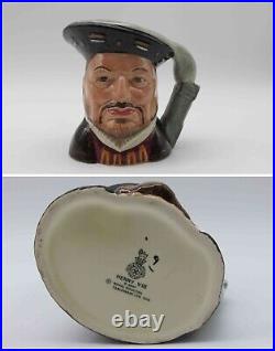 Royal Doulton King Henry VIII and Six Wives Miniature Ceramic Toby Jug Set