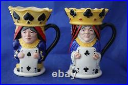 Royal Doulton King & Queen Two-sided Playing Cards Tobies Full Set 3 X Certs