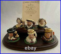 Royal Doulton Kings Queens Of The Realm Tiny Toby Character Jug Set Coa 743/2500