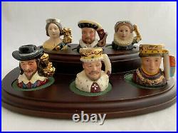 Royal Doulton Kings Queens Of The Realm Tiny Toby Character Jug Set Coa 743/2500