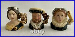 Royal Doulton Kings Queens Of The Realm Tiny Toby Character Jug Set Coa 743/2500