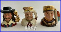 Royal Doulton Kings Queens Of The Realm Tiny Toby Character Jug Set Coa 743/2500