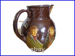 Royal Doulton Kingsware England Dickens Memorial 7 Characters Jug #5857 Rd 1910