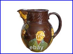 Royal Doulton Kingsware England Dickens Memorial 7 Characters Jug #5857 Rd 1910