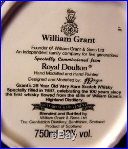 Royal Doulton LIQUOR CHARACTER JUG Wm GRANT w ORIGINAL BOX EXC