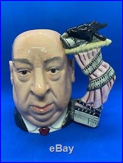 Royal Doulton Large Character Jug! Alfred Hitchcock! Pink Curtain! D6987! Rare