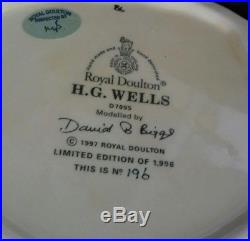 Royal Doulton Large Character Jug HG Wells D7095 Limited Edition