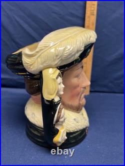 Royal Doulton Large Character Jug Henry VIII with Wives on Handles