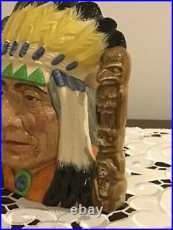 Royal Doulton Large Character Jug North American Indian D6786 New Colorway