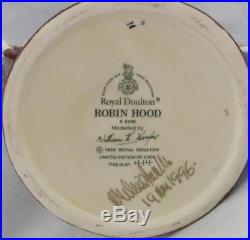 Royal Doulton Large Character Jug Robin Hood Two Handled D6998 Ltd Ed with COA