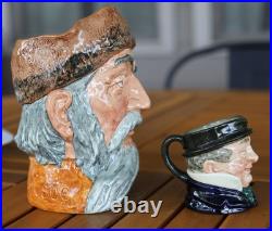 Royal Doulton Large Character Jug Robinson Crusoe D6532 1959 & Captain Cuttle