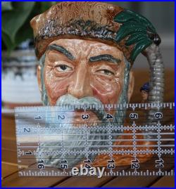 Royal Doulton Large Character Jug Robinson Crusoe D6532 1959 & Captain Cuttle