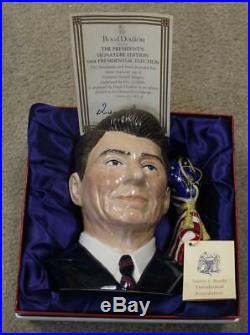 Royal Doulton Large Character Jug Ronald Reagan D6718 1353/2000 with COA & Box