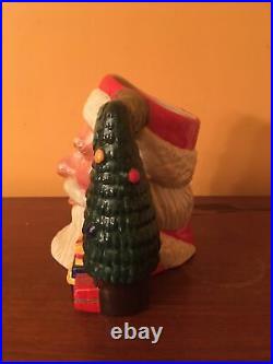 Royal Doulton Large Character Jug Santa Clause with Christmas Tree Handle D7123
