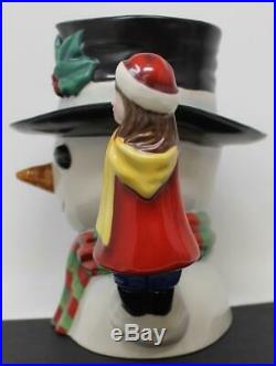Royal Doulton Large Character Jug Snowman Little Girl Handle D7241 LE 430 / 500