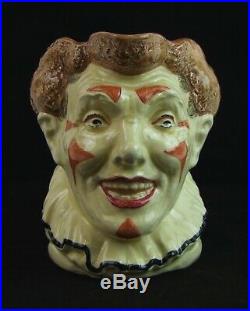 Royal Doulton Large Character Jug The Clown Brown Hair D5610 Made in England