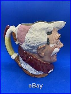 Royal Doulton Large Character Jug! The White Haired Clown! D6322! Mint! Rare