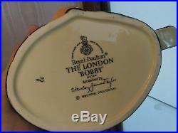Royal Doulton Large Character Jug Toby The London Bobby D6744 Embossed Badge