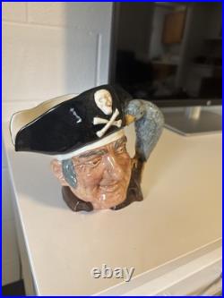 Royal Doulton Large Character Toby Jug Long John Silver Mug 1951 D6335 Pitcher