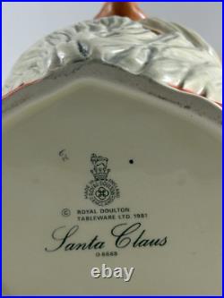 Royal Doulton Large Character Toby Jug Mug 1981 Santa Claus D6668