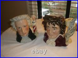 Royal Doulton Large Character Toby Jugs Great Composer Series Complete Set Of 8