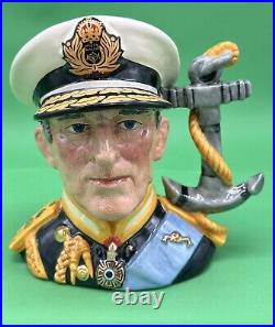 Royal Doulton Large'Earl Mountbatten of Burma' Ltd Ed. Character Jug, D6944, 7