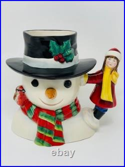 Royal Doulton Large LE 231/500 SNOWMAN withGIRL Handle #D7241 Jug 6.75 COA