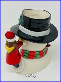 Royal Doulton Large LE 231/500 SNOWMAN withGIRL Handle #D7241 Jug 6.75 COA