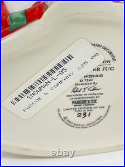 Royal Doulton Large LE 231/500 SNOWMAN withGIRL Handle #D7241 Jug 6.75 COA Royal Doulton Large LE 231/500 SNOWMAN withGIRL Handle #D7241 Jug 6.75 COA