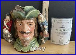 Royal Doulton Large Robin Hood Limited Ed Character Jug Double Handle #1097/2500