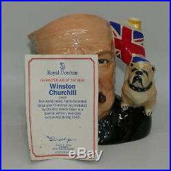 Royal Doulton Large size character jug D6907 Winston Churchill Bulldog Jug Year