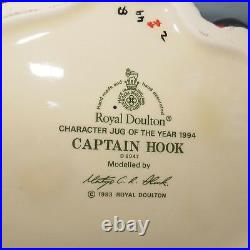 Royal Doulton Large size character jug D6947 Captain Hook CJY1994 certificate #1
