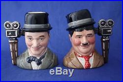 Royal Doulton Laurel And Hardy Character Jugs D7008 & D7009- Certificate