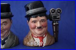 Royal Doulton Laurel And Hardy Character Jugs D7008 & D7009- Certificate