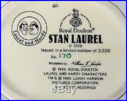 Royal Doulton Laurel & Hardy Pair of Small Character Jugs D7008/D7009