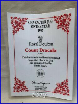 Royal Doulton Lg Character Jug Count Dracula D0753 1997 By David Biggs WithCard