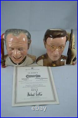 Royal Doulton Ltd Ed. Character Jugs Sid James & Charles Hawtrey With Coa