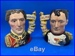 Royal Doulton Ltd Edition Character Jug Pair! Napoleon & Wellington! Mint! Rare