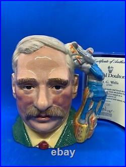 Royal Doulton Ltd Edition Large Character Jug! H G Wells! D7095! + Cert! Mint